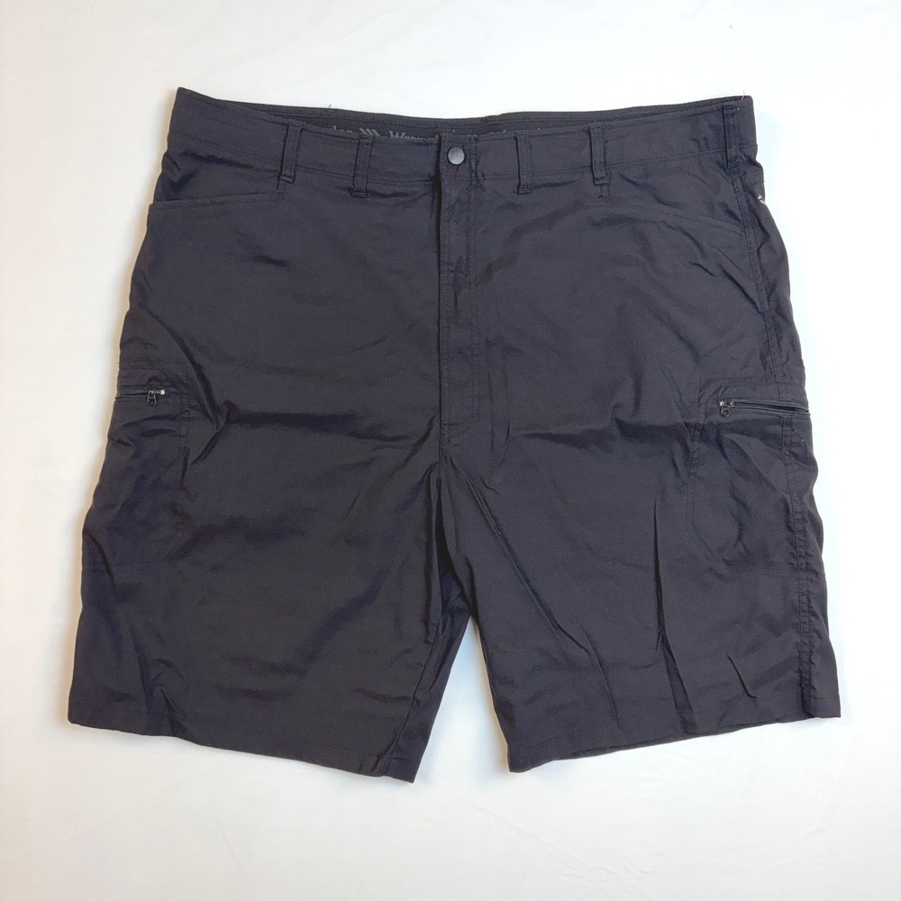 Wrangler Outdoor Series Mens Cargo Shorts Black‎ Size 46 Stretch Hiking Workwear